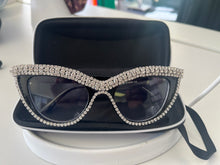 Load image into Gallery viewer, Cat Eye Luxury Rhinestone Clear Glasses for Women
